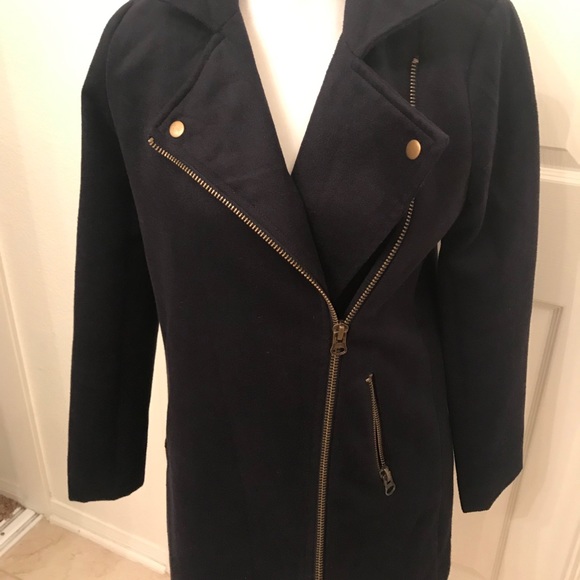 Very nice Forever 21 Coat Dark Navy Blue sz S - Picture 6 of 9